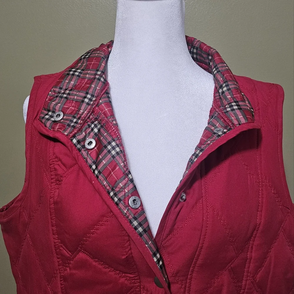 Jane Ashley Red Jacket Vest Size Medium